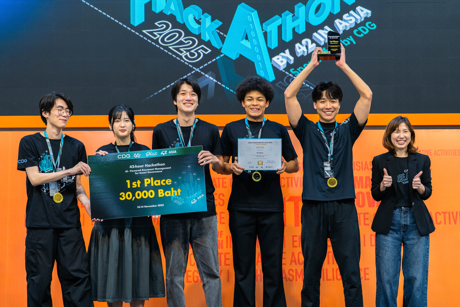  กลุ่มบริษัทซีดีจี ผนึกพลังคนรุ่นใหม่ทั่วเอเชีย ระเบิดไอเดียเวที Hackathon x 42 Asia ยกระดับเอกสารดิจิทัล ด้วยโซลูชัน AI ผสาน OCR ขับเคลื่อนไทยสู่ Smart Governance