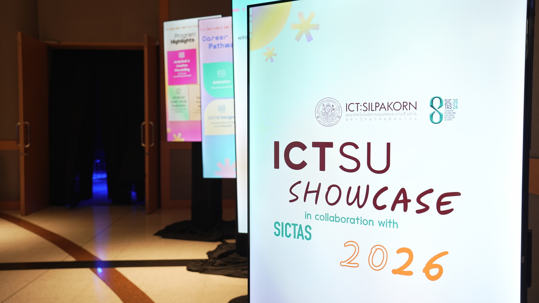 ICT Silpakorn จัด Showcase ผลงานนักศึกษา เชื่อมโลกเทคโนโลยี ความคิดสร้างสรรค์ และการสื่อสาร ในงาน SICTAS 2026